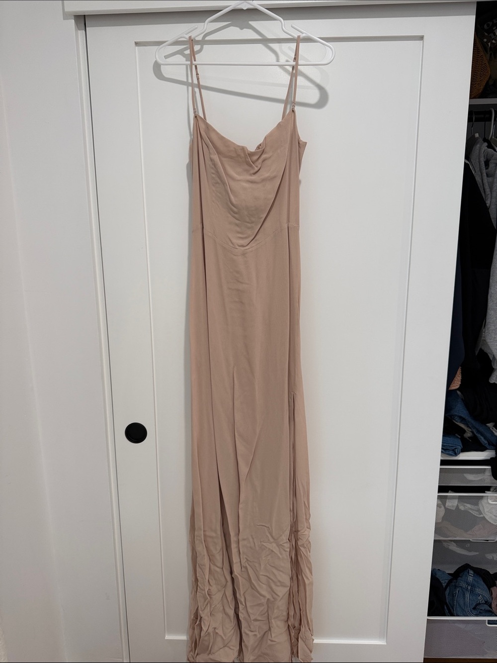 Reformation Nude Maxi Dress